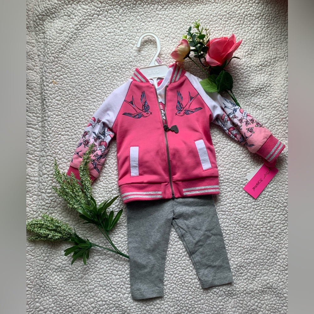NWT Betsey Johnson 3- piece set for baby girls 6-9 months